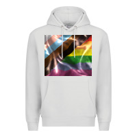 Dove Grey Pride flag Premium Hoodie - FaDigitalArtStudio