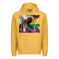 Mustard Pride flag Premium Hoodie - FaDigitalArtStudio