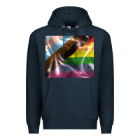 Navy Pride flag Premium Hoodie - FaDigitalArtStudio