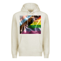 Oatmeal Heather Pride flag Premium Hoodie - FaDigitalArtStudio