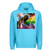 Ocean Blue Pride flag Premium Hoodie - FaDigitalArtStudio