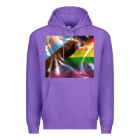 Purple Pride flag Premium Hoodie - FaDigitalArtStudio