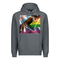 Rock Pride flag Premium Hoodie - FaDigitalArtStudio