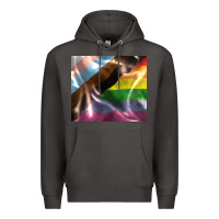 Smoke Pride flag Premium Hoodie - FaDigitalArtStudio