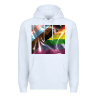 White Pride flag Premium Hoodie - FaDigitalArtStudio