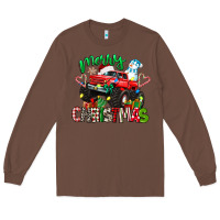 Chestnut merry christmas monster truck Long Sleeve Tee - texasbilliewilder