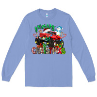 Colony Blue merry christmas monster truck Long Sleeve Tee - texasbilliewilder