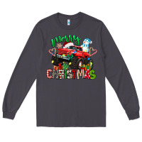 Smoke merry christmas monster truck Long Sleeve Tee - texasbilliewilder
