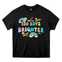 Black 100 days brighter Heavy Core Tee - MaliasSmallBusiness