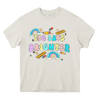 Cream 100 days brighter Heavy Core Tee - MaliasSmallBusiness