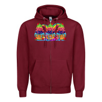 Burgundy Pride cupcake Zipper Hoodie - FaDigitalArtStudio