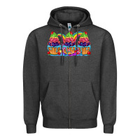 Charcoal Heather Pride cupcake Zipper Hoodie - FaDigitalArtStudio