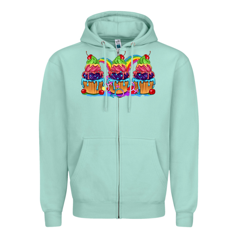 Pride Cupcake Zipper Hoodie by FaDigitalArtStudio | Teevron