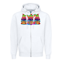 White Pride cupcake Zipper Hoodie - FaDigitalArtStudio