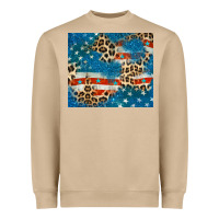 Mushroom leopard glitter american flag Heavyweight Sweatshirt - CowGirlArtShop