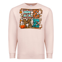 Pale Pink Fall Autumn Leopard Meme Premium Sweatshirt - LillyAllenDesigns