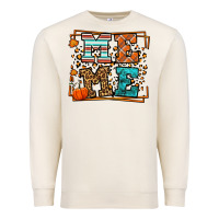 Sandshell Fall Autumn Leopard Meme Premium Sweatshirt - LillyAllenDesigns
