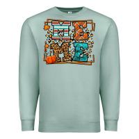 Seafoam Fall Autumn Leopard Meme Premium Sweatshirt - LillyAllenDesigns