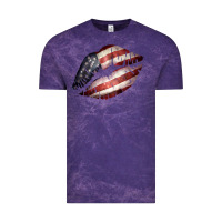 Cloud Purple American Flag Lips Vintage Tee - Bettercallsaul