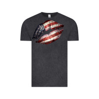 Vintage Black American Flag Lips Vintage Tee - Bettercallsaul