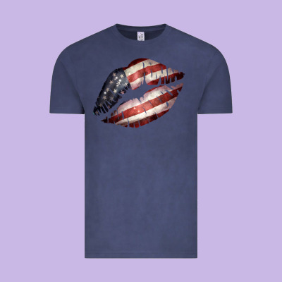 American Flag Lips Vintage Tee Designed By Bettercallsaul