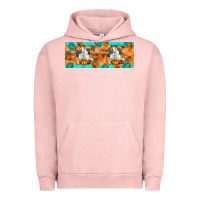 Pigment Salmon Goat Family Fall Urban Hoodie - Artiststas