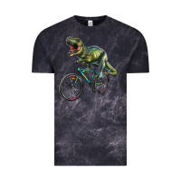 Cloud Black t rex dinosaur riding dinosaur Vintage Tee - RanaPortraitStore