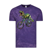 Cloud Purple t rex dinosaur riding dinosaur Vintage Tee - RanaPortraitStore