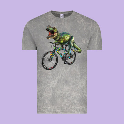 T Rex Dinosaur Riding Dinosaur Vintage Tee Designed By Ranaportraitstore