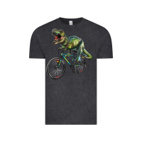 Vintage Black t rex dinosaur riding dinosaur Vintage Tee - RanaPortraitStore