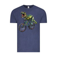 Vintage Denim t rex dinosaur riding dinosaur Vintage Tee - RanaPortraitStore