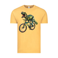 Vintage Mustard t rex dinosaur riding dinosaur Vintage Tee - RanaPortraitStore