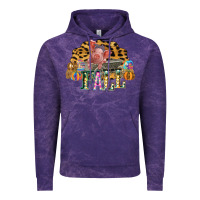 Cloud Purple Fall Scene Pumpkin Watercolor Pig Wagon Serape Cheetah Vintage Hoodie - Bettercallsaul