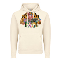 Vintage Artic Fall Scene Pumpkin Watercolor Pig Wagon Serape Cheetah Vintage Hoodie - Bettercallsaul