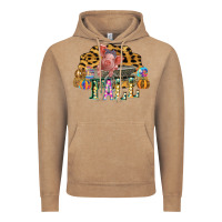 Vintage Coffee Fall Scene Pumpkin Watercolor Pig Wagon Serape Cheetah Vintage Hoodie - Bettercallsaul