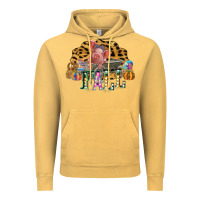 Vintage Mustard Fall Scene Pumpkin Watercolor Pig Wagon Serape Cheetah Vintage Hoodie - Bettercallsaul