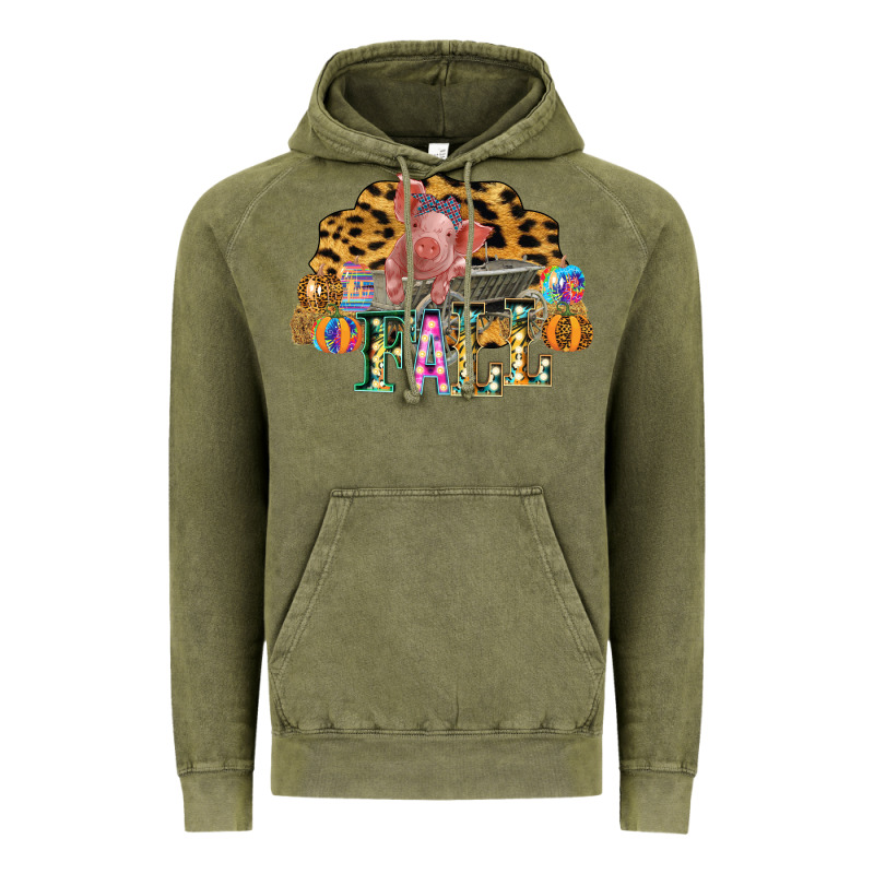 Fall Scene Pumpkin Watercolor Pig Wagon Serape Cheetah Vintage Hoodie by Bettercallsaul | Teevron
