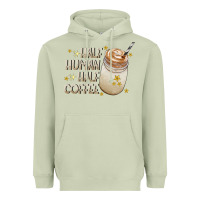Matcha Half Human Half Coffee Heavyweight Hoodie - CowhideDigitalArt