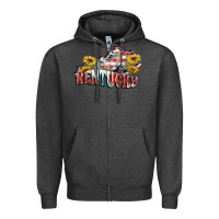 Charcoal Heather Kentucky 4th of July Zipper Hoodie - FaDigitalArtStudio