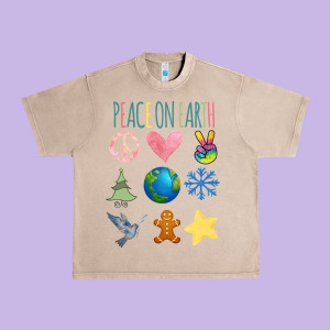 Peace On Earth Urban Heavy Tee Designed By Bettercallsaul