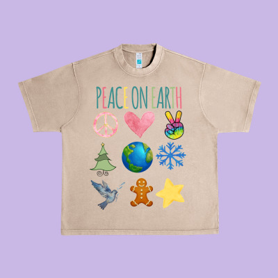 Peace On Earth Urban Heavy Tee Designed By Bettercallsaul