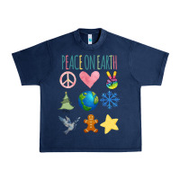 Navy PEACE ON EARTH Urban Heavy Tee - Bettercallsaul