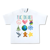 White PEACE ON EARTH Urban Heavy Tee - Bettercallsaul
