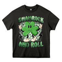 Asphalt shamrock and roll Heavy Core Tee - MaliasSmallBusiness