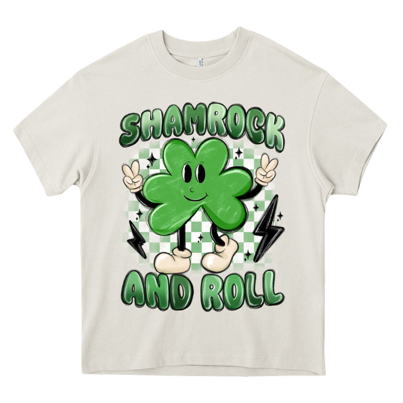 Shamrock And Roll Heavy Core Tee by MaliasSmallBusiness | Teevron