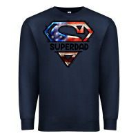 Navy American Super Dad Premium Sweatshirt - LillyAllenDesigns