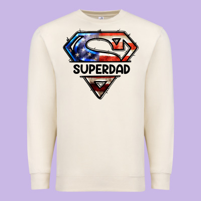American Super Dad Premium Sweatshirt Designed By Lillyallendesigns