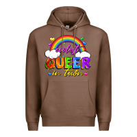 Chestnut Coolest queer in town Premium Hoodie - FaDigitalArtStudio