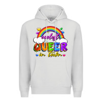 Dove Grey Coolest queer in town Premium Hoodie - FaDigitalArtStudio