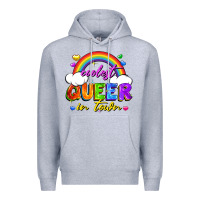 Heather Grey Coolest queer in town Premium Hoodie - FaDigitalArtStudio